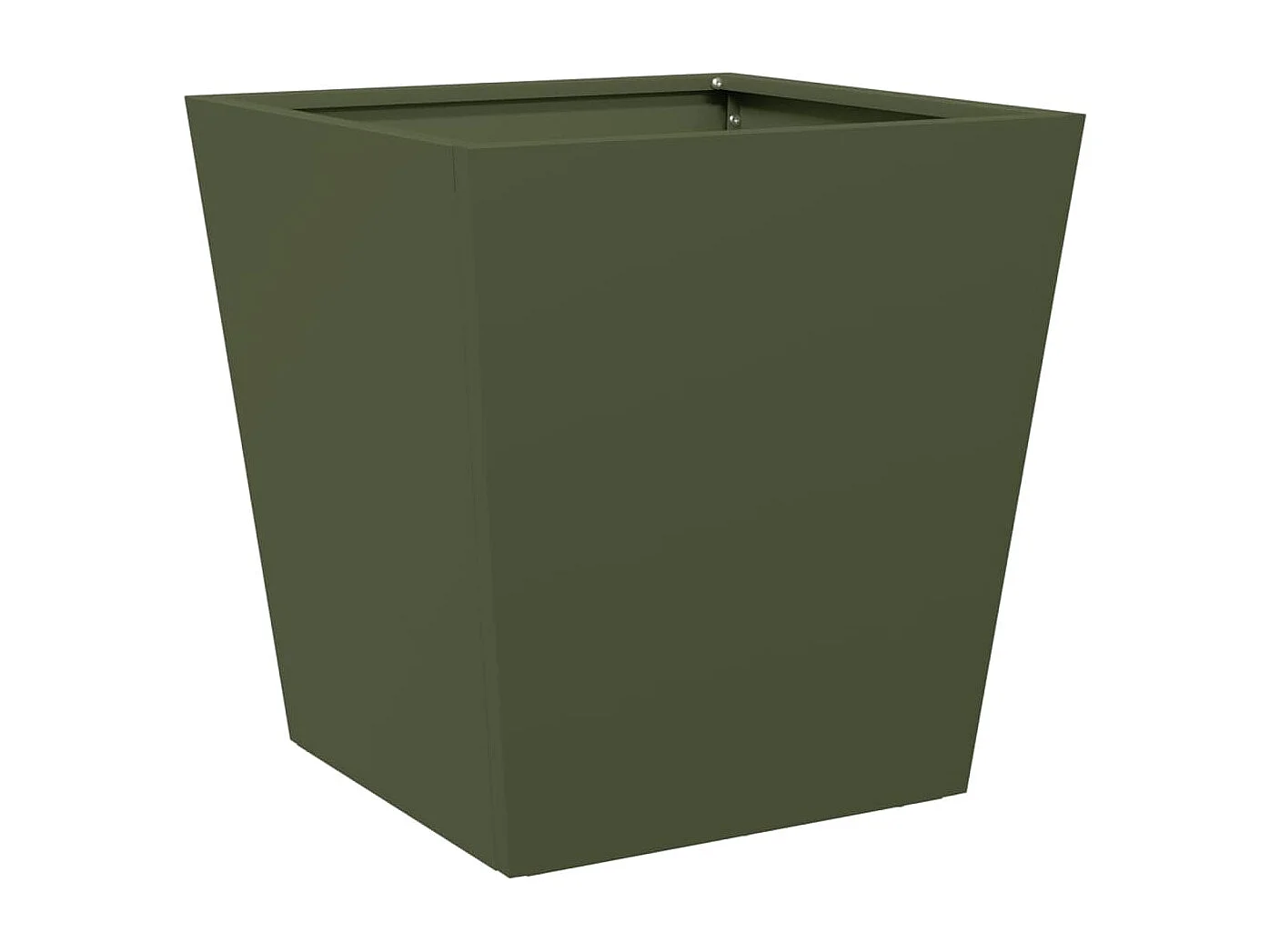 Vassoio per fioriera aiuola rialzata piante fiori terrazzo giardino olivo 40 x 40 x 40 cm verde acciaio 02_0038696