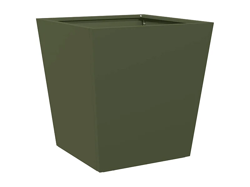 Macetero bancal elevado plantas flores terraza jardín oliva 40 x 40 x 40 cm verde acero 02_0038696