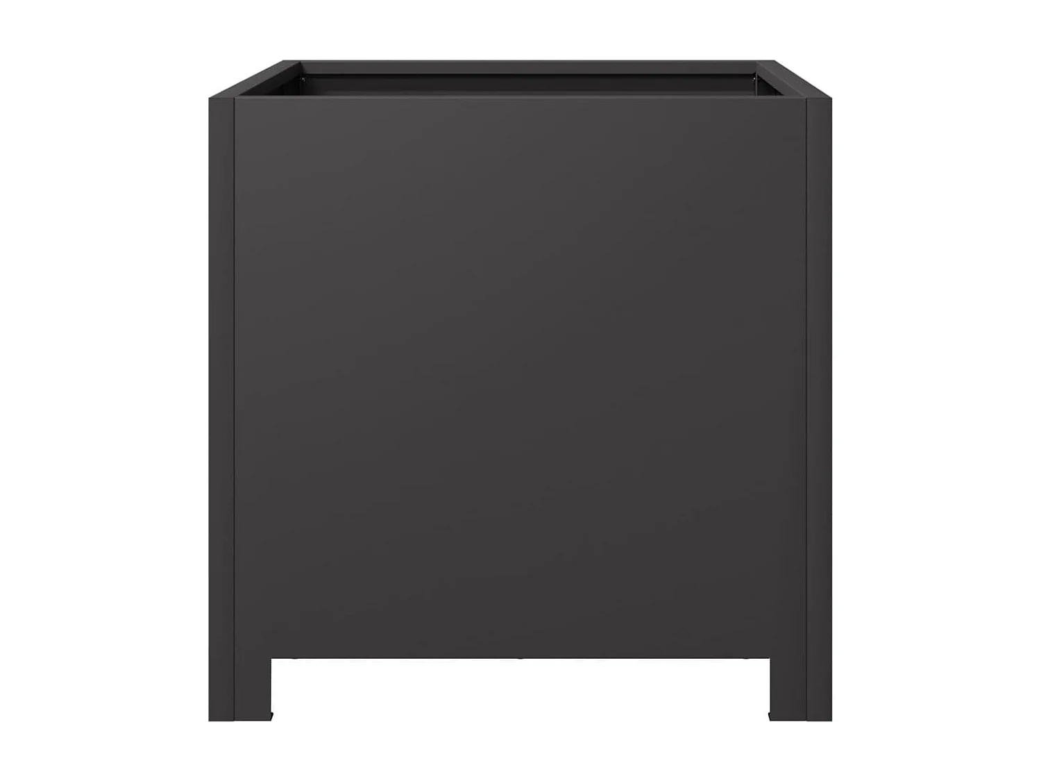 Macetero para bancal elevado plantas flores jardín terrazas juego de 2 40 x 40 x 40 cm negro acero 02_0038953