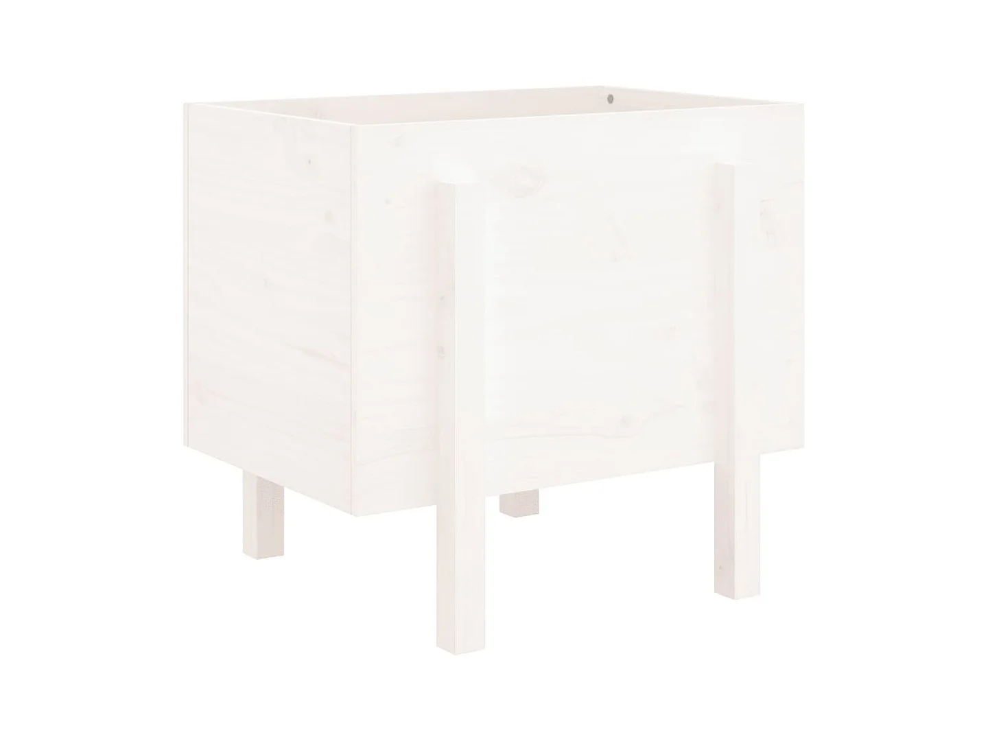 Jardinière bac lit surélevé bois blanche 62 x 50 x 57 cm 02_0037761