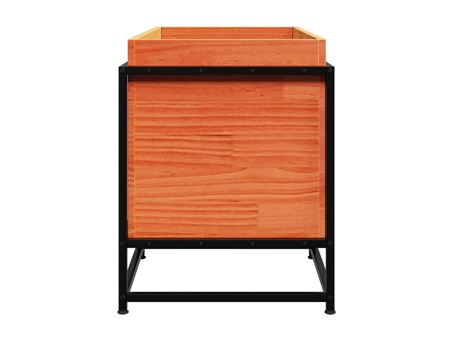 Macetero bancal elevado plantas flores terraza jardín cera 80 x 40 x 50 cm madera maciza de pino marrón 02_0038498