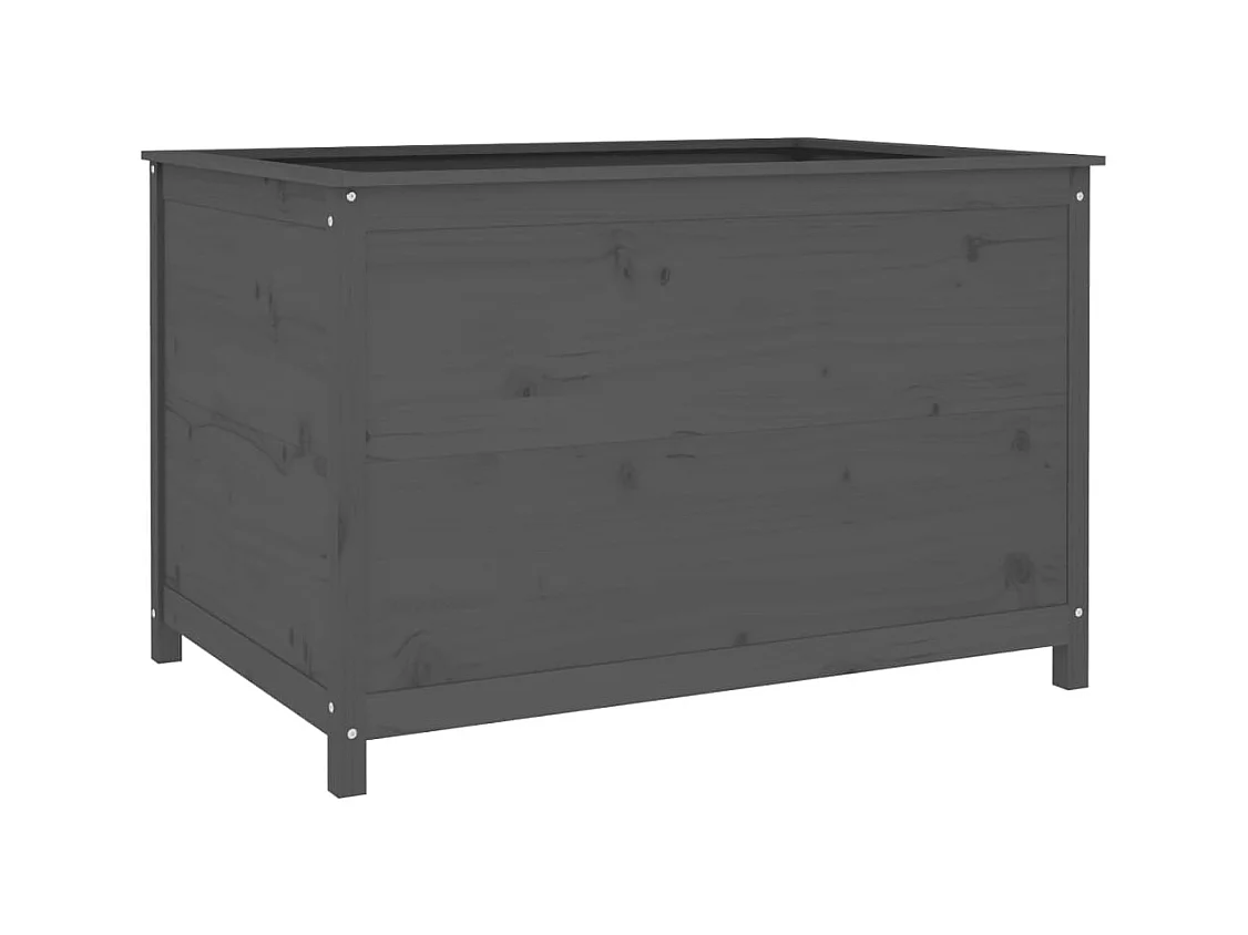 Vassoio per fioriera aiuola rialzata piante fiori terrazza giardino giardino 119,5 x 82,5 x 78 cm legno di pino massiccio grigio 02_0039333