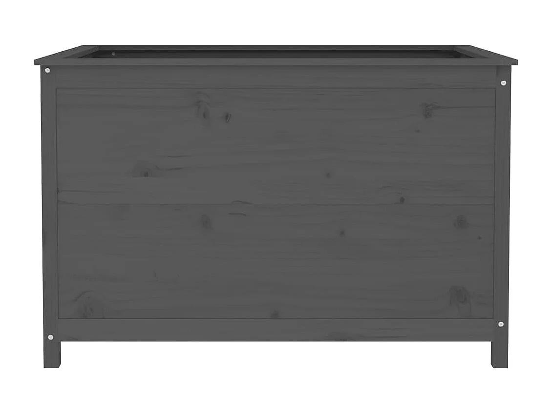 Vassoio per fioriera aiuola rialzata piante fiori terrazza giardino giardino 119,5 x 82,5 x 78 cm legno di pino massiccio grigio 02_0039333