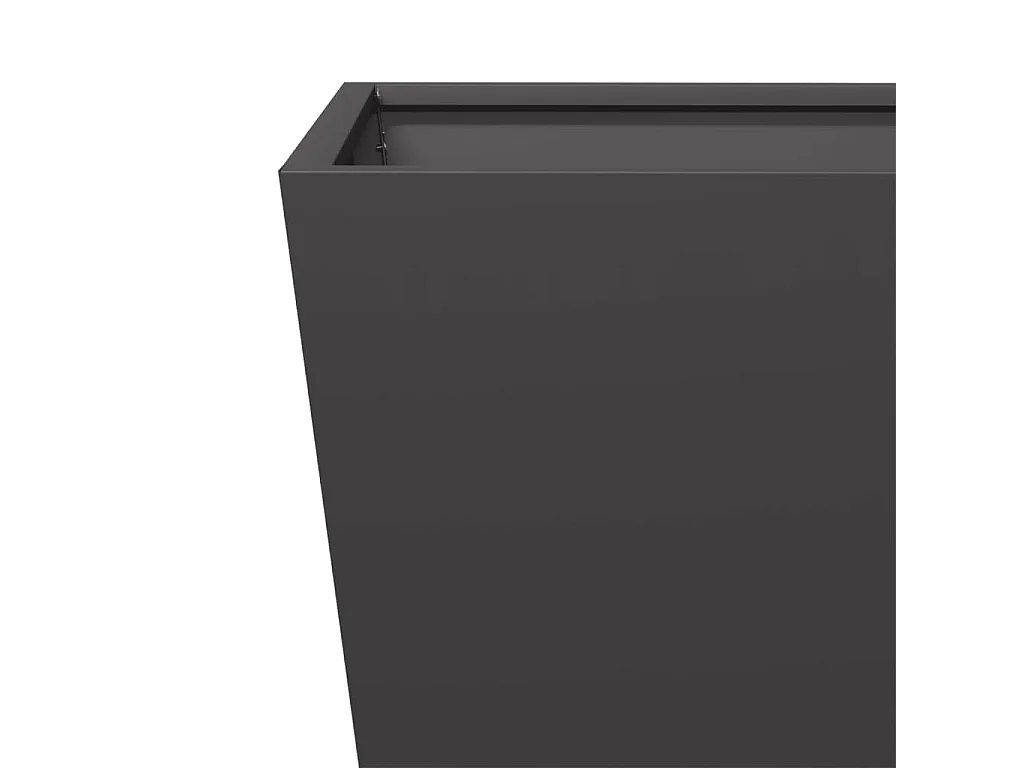 Vaso rialzato per fioriere piante fiori giardino terrazze set da 2 30 x 30 x 30 cm acciaio nero 02_0038915