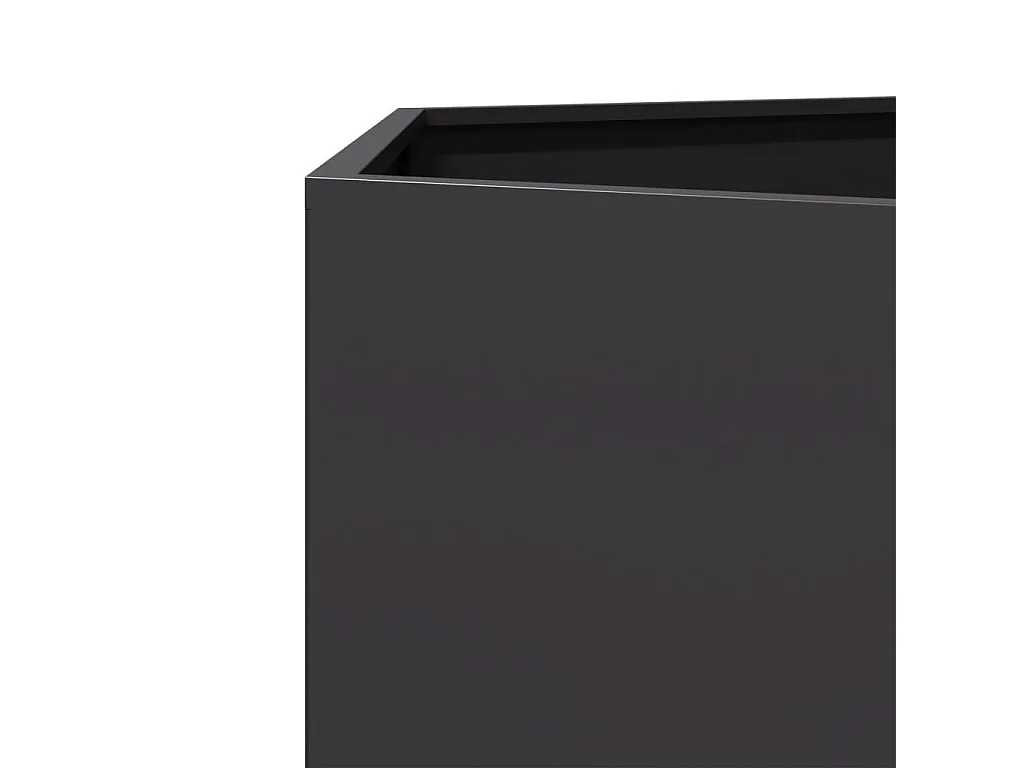 Vassoio per fioriera aiuola rialzata piante fiori terrazzo giardino esagono 138 x 120 x 45 cm acciaio nero 02_0038638