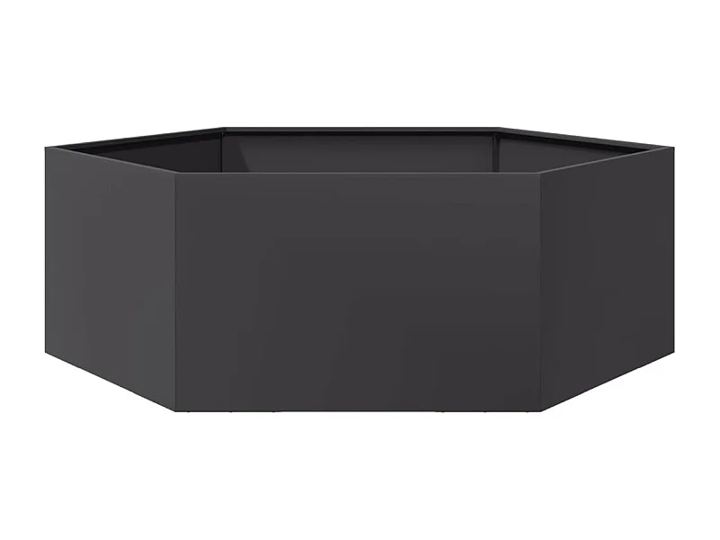 Jardinière bac lit surélevé noire 138 x 120 x 45 cm 02_0038638