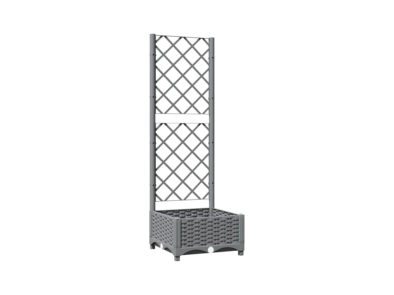 Jardinière bac lit surélevé grise 40 x 40 x 121.5 cm 02_0038355