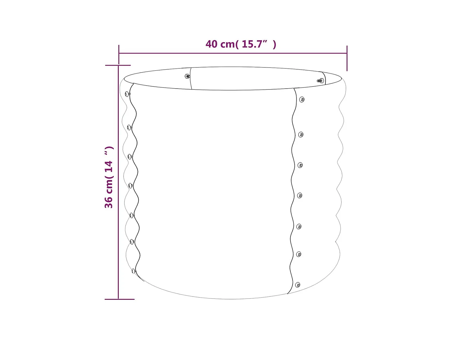 Jardinière bac lit surélevé grise 40 x 40 x 36 cm 02_0038569