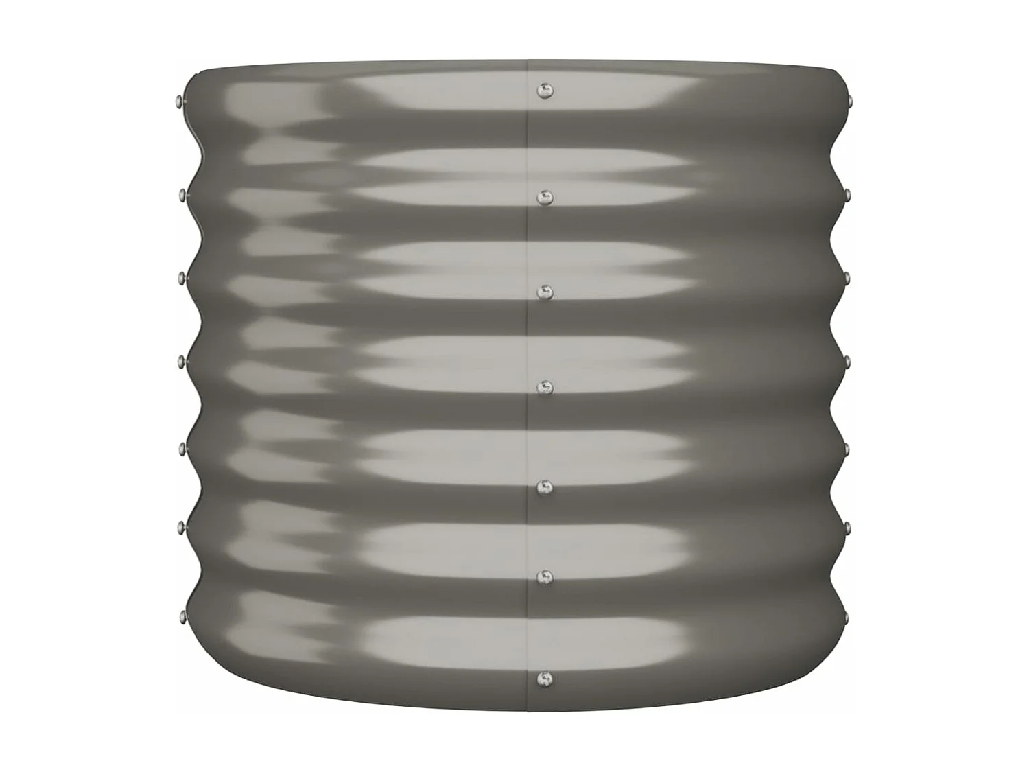 Vassoio per fioriera aiuola rialzata piante fiori terrazza giardino giardino acciaio verniciato a polvere 40 x 40 x 36 cm grigio 02_0038569