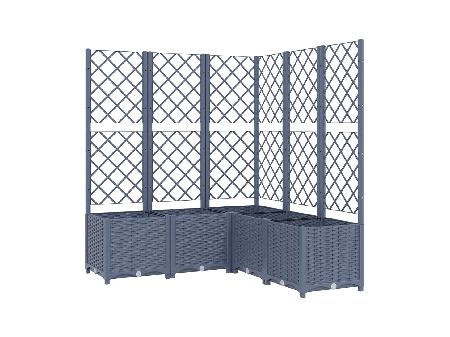 Jardinière bac lit surélevé grise 120 x 120 x 136 cm 02_0038227