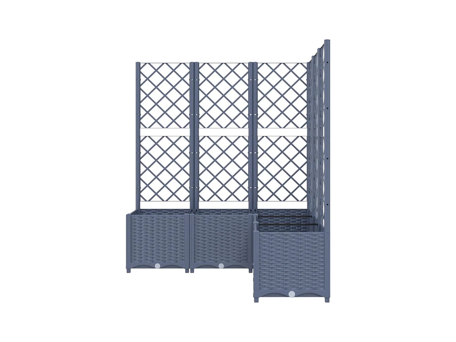 Jardinière bac lit surélevé grise 120 x 120 x 136 cm 02_0038227