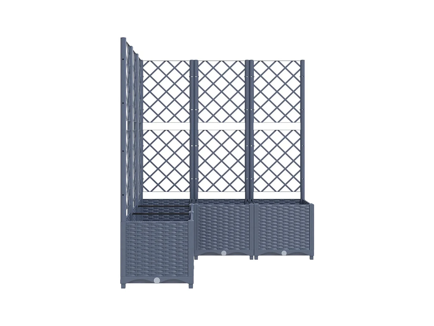 Jardinière bac lit surélevé grise 120 x 120 x 136 cm 02_0038227