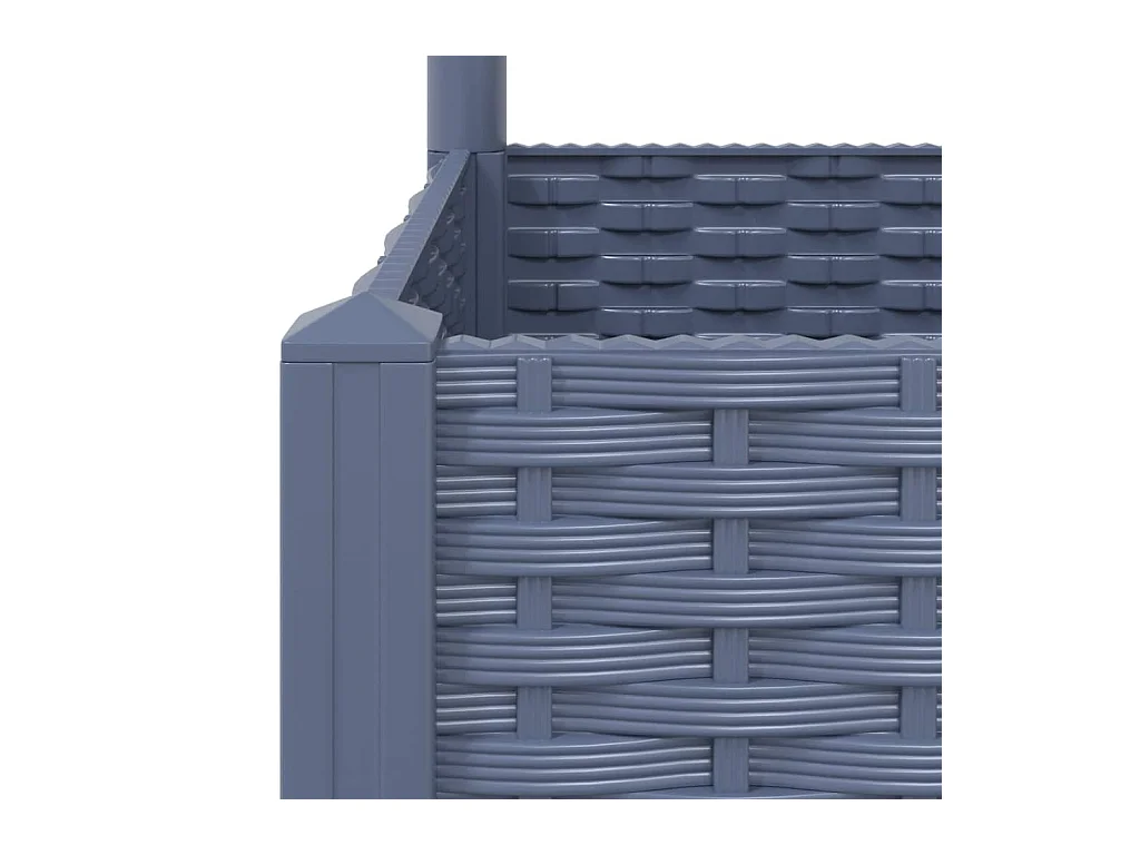 Jardinière bac lit surélevé grise 120 x 120 x 136 cm 02_0038227