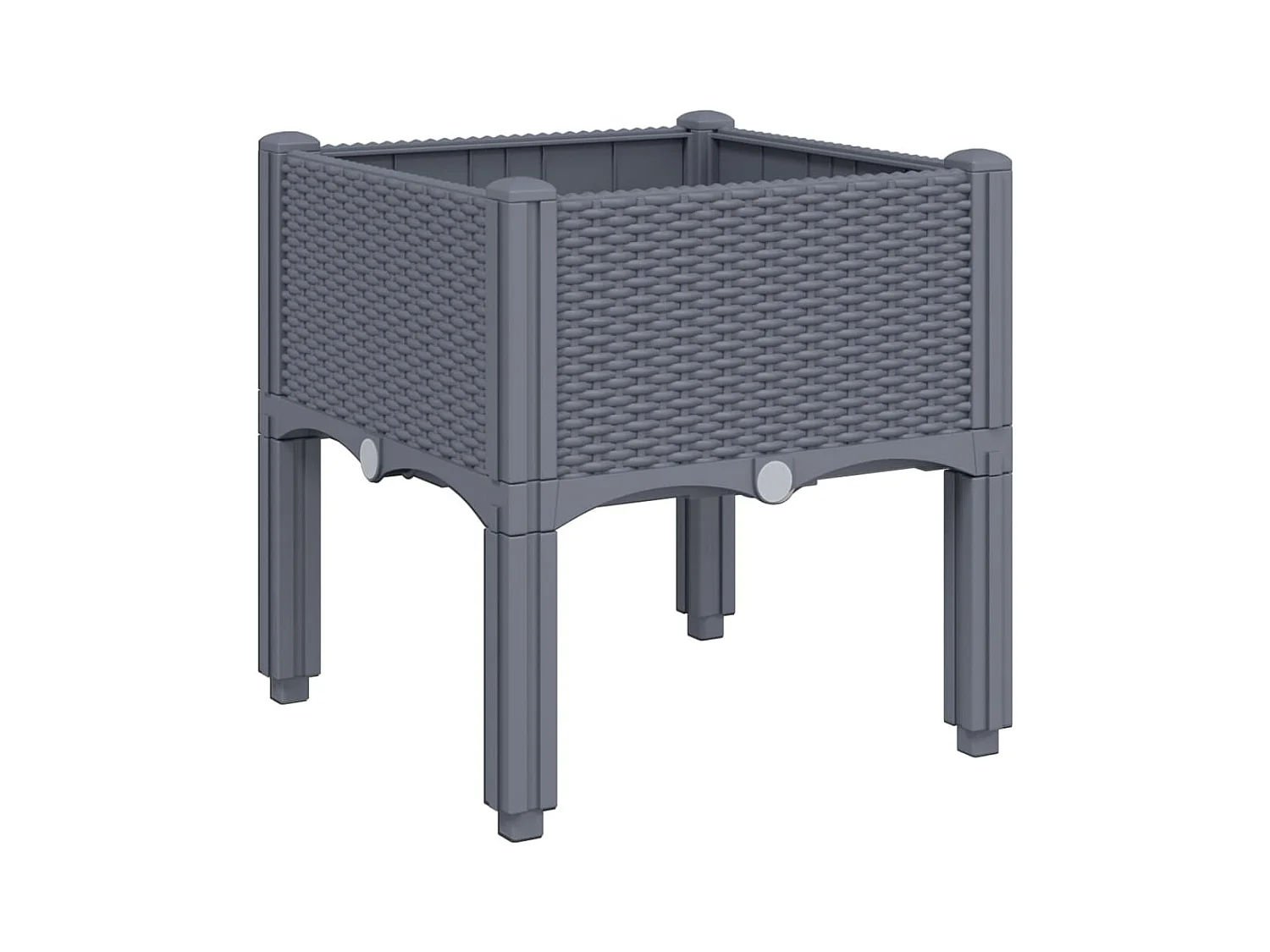 Jardinière bac lit surélevé grise 40 x 40 x 42 cm 02_0038164