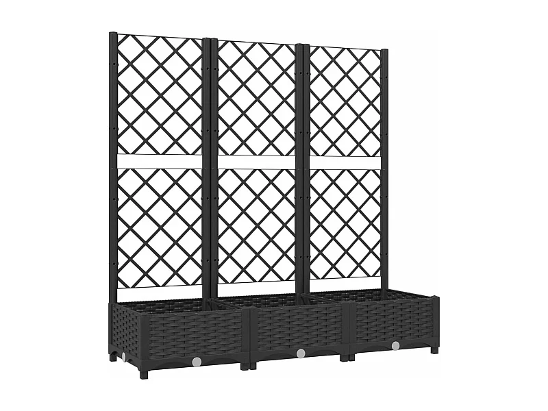 Jardinière bac lit surélevé noire 120 x 40 x 121.5 cm 02_0038233