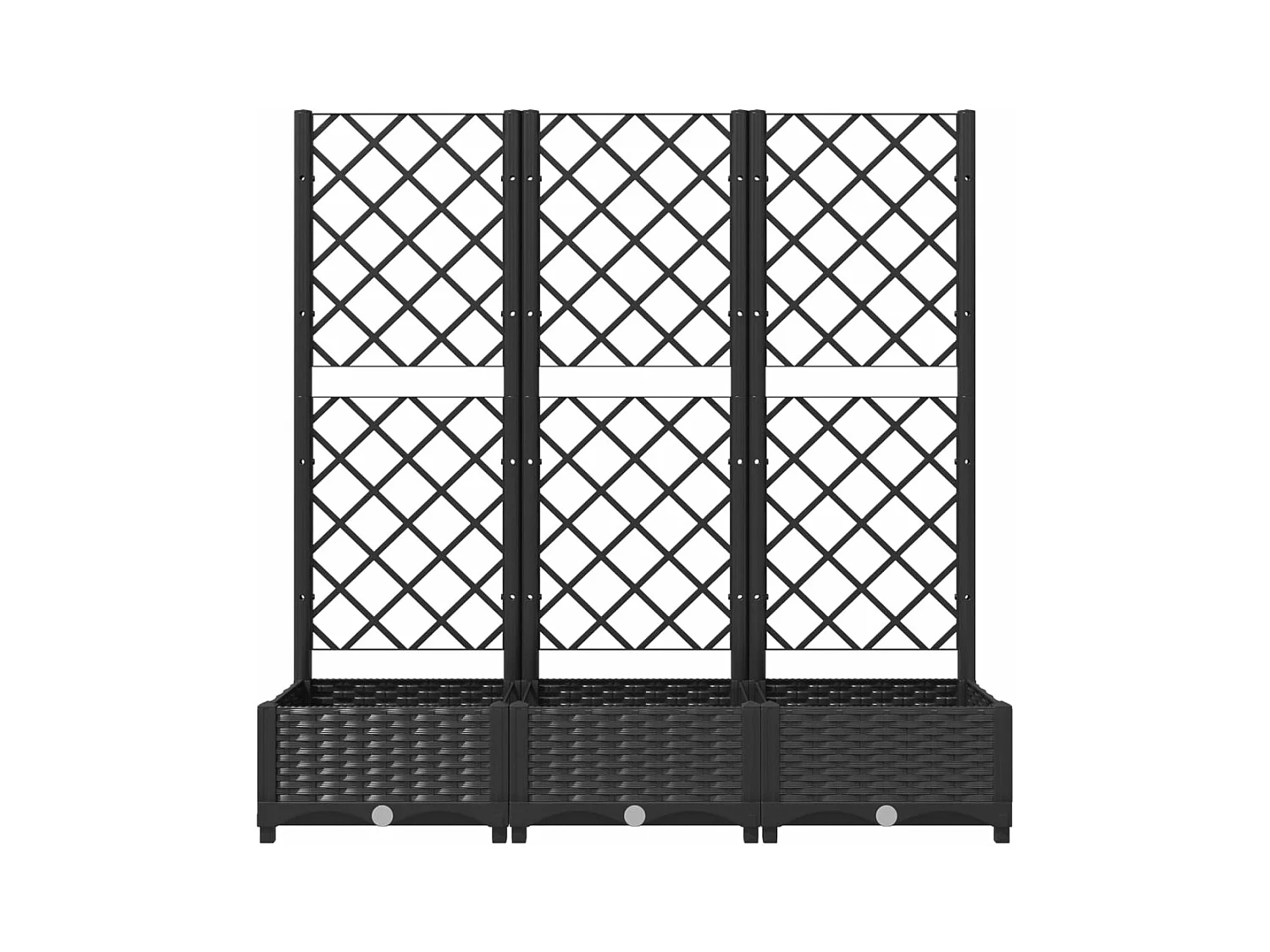 Jardinière bac lit surélevé noire 120 x 40 x 121.5 cm 02_0038233