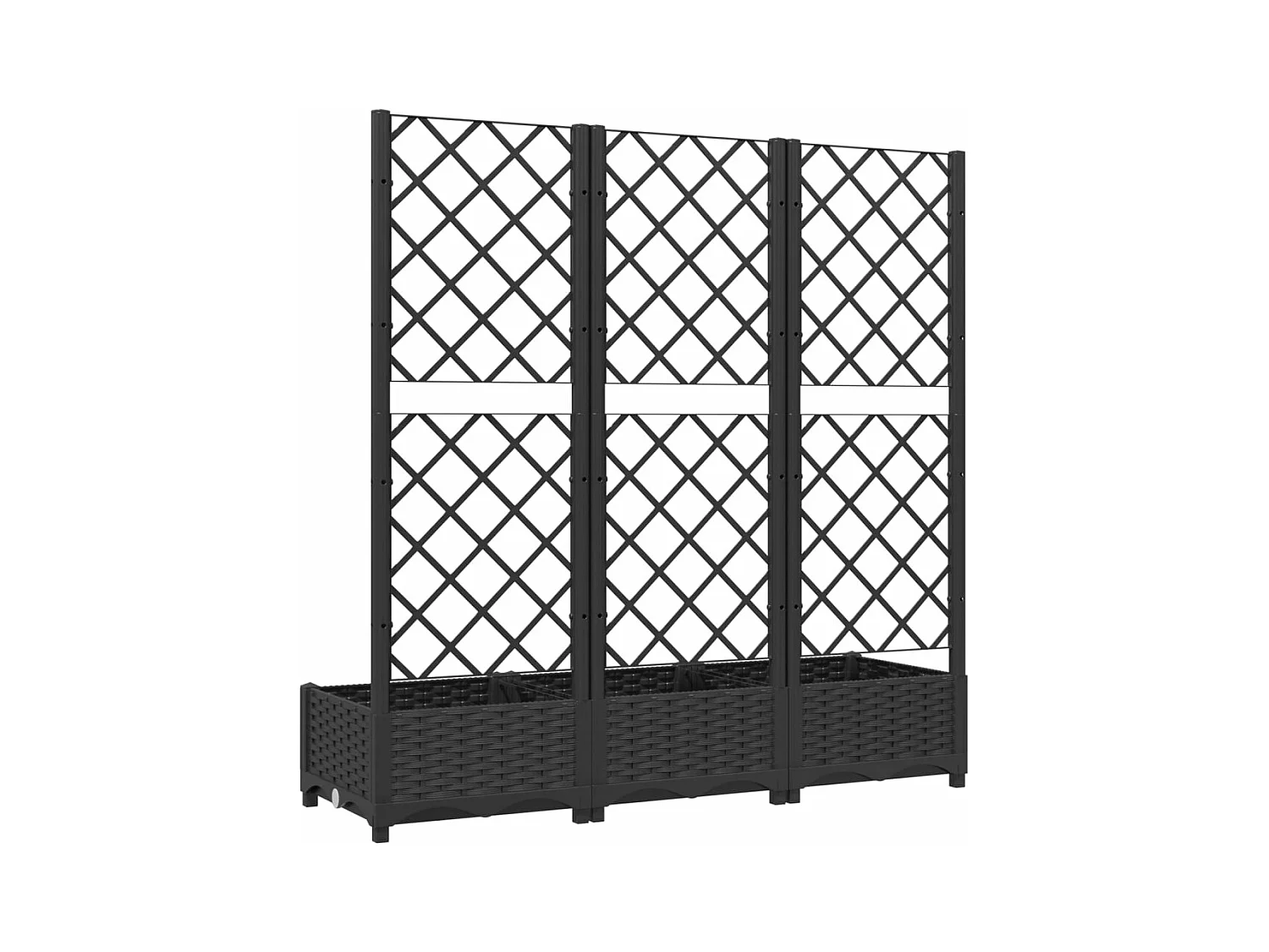 Jardinière bac lit surélevé noire 120 x 40 x 121.5 cm 02_0038233