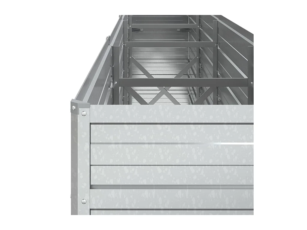 Jardinière bac lit surélevé argenté 320 x 40 x 77 cm 02_0039431