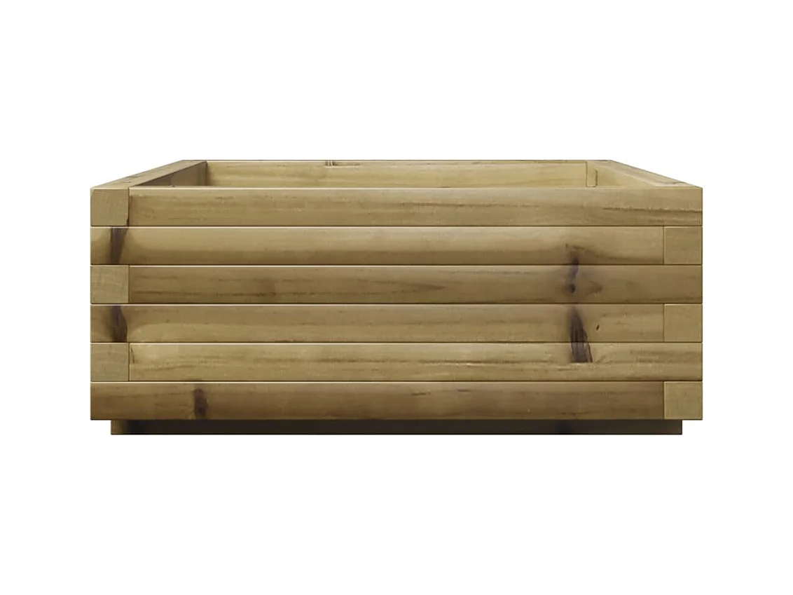 Bandeja para plantar plantas com canteiro elevado flores terraço jardim 90 x 60 x 26,5 cm madeira de pinho impregnada marrom 02_0038011