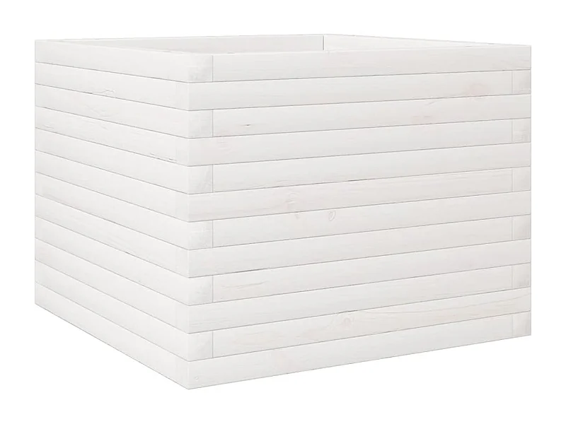 Jardinière bac lit surélevé bois blanche 60 x 60 x 45.5 cm 02_0037709