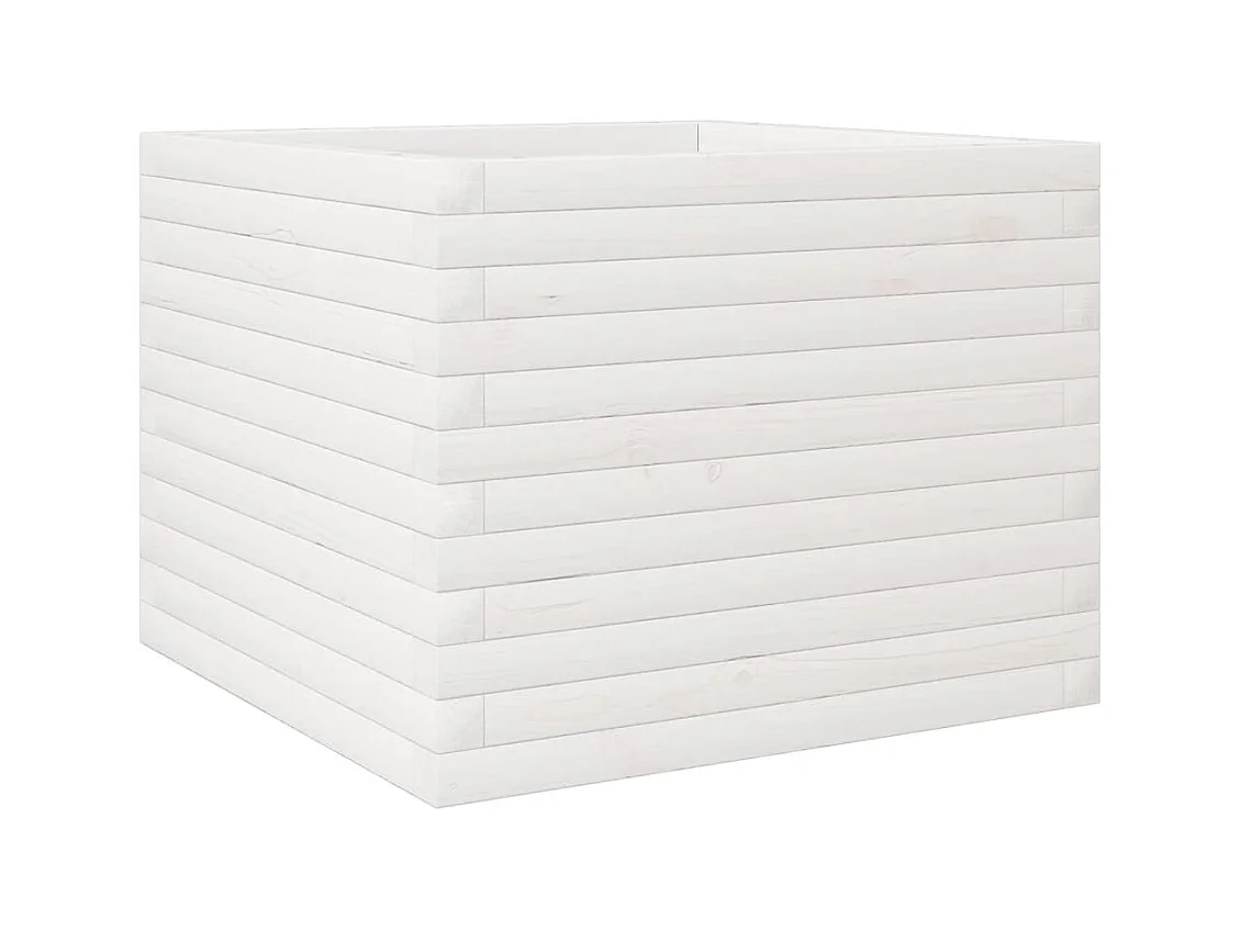 Jardinière bac lit surélevé bois blanche 60 x 60 x 45.5 cm 02_0037709
