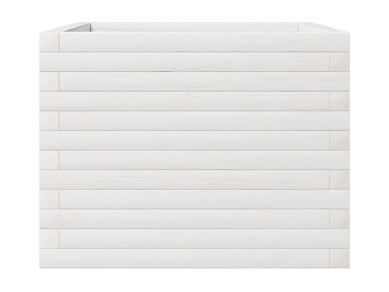 Jardinière bac lit surélevé bois blanche 60 x 60 x 45.5 cm 02_0037709