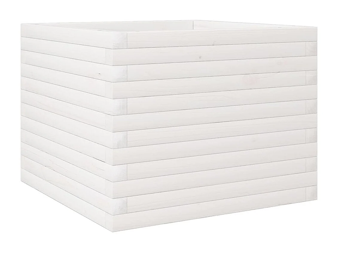 Jardinière bac lit surélevé bois blanche 60 x 60 x 45.5 cm 02_0037709