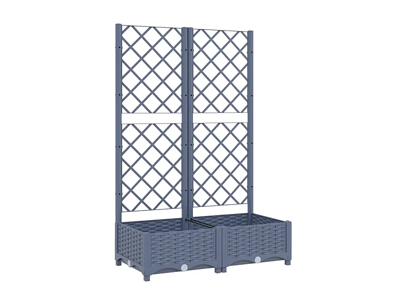 Jardinière bac lit surélevé grise 80 x 40 x 121.5 cm 02_0038302