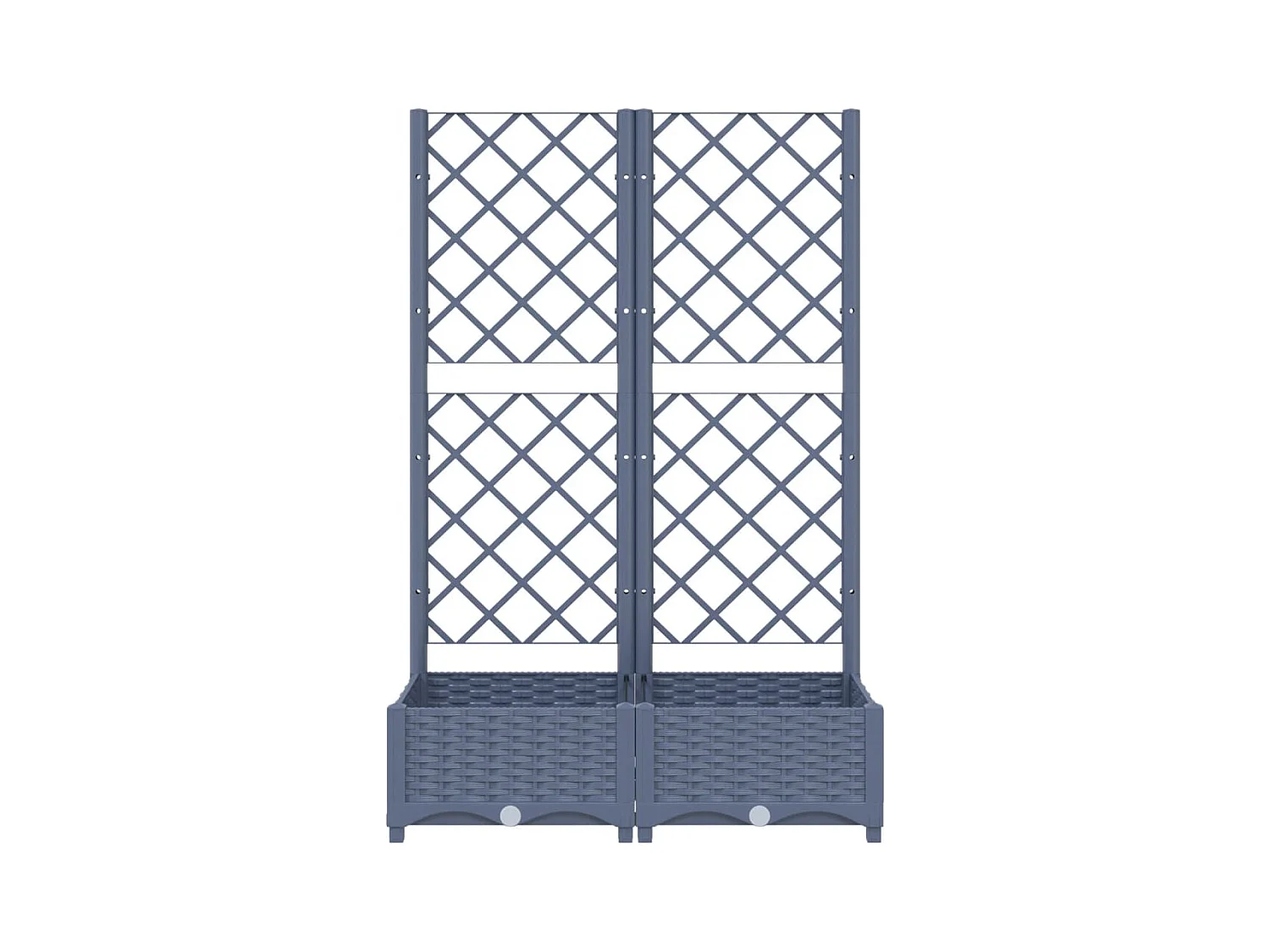 Jardinière bac lit surélevé grise 80 x 40 x 121.5 cm 02_0038302