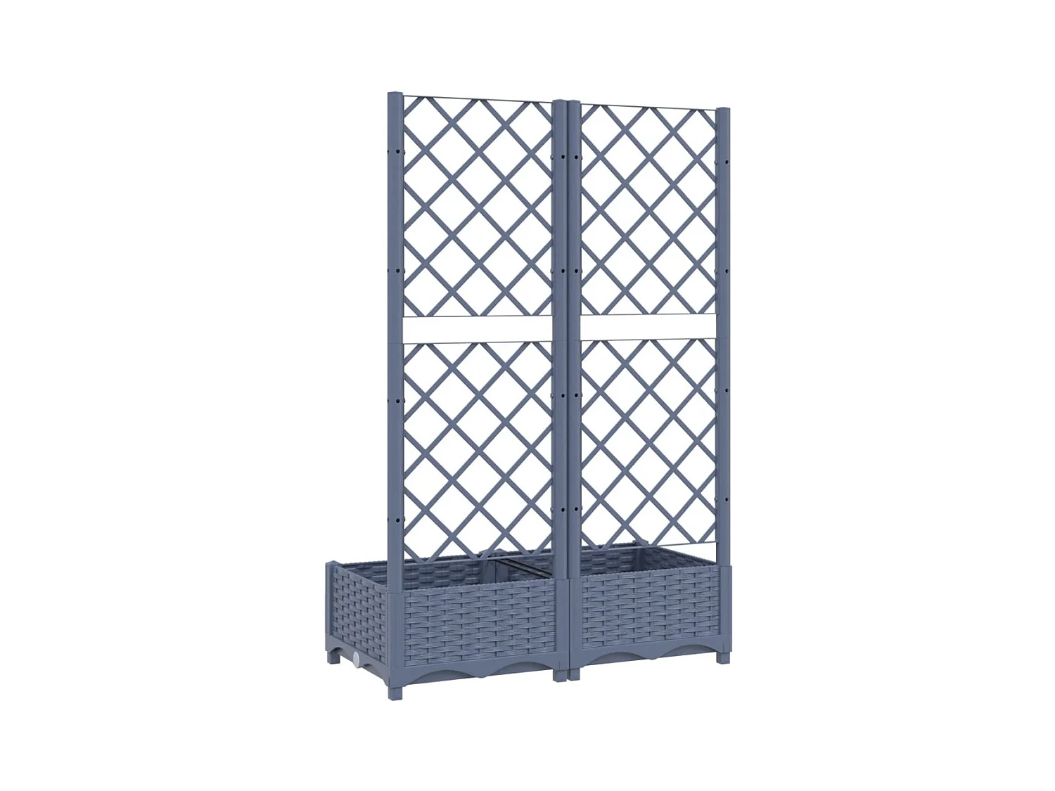 Jardinière bac lit surélevé grise 80 x 40 x 121.5 cm 02_0038302