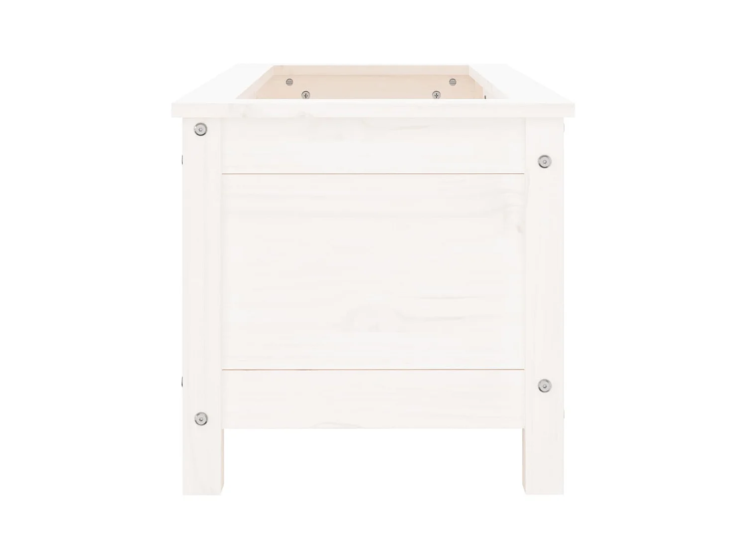 Jardinière bac lit surélevé bois blanche 82.5 x 40 x 39 cm 02_0037932