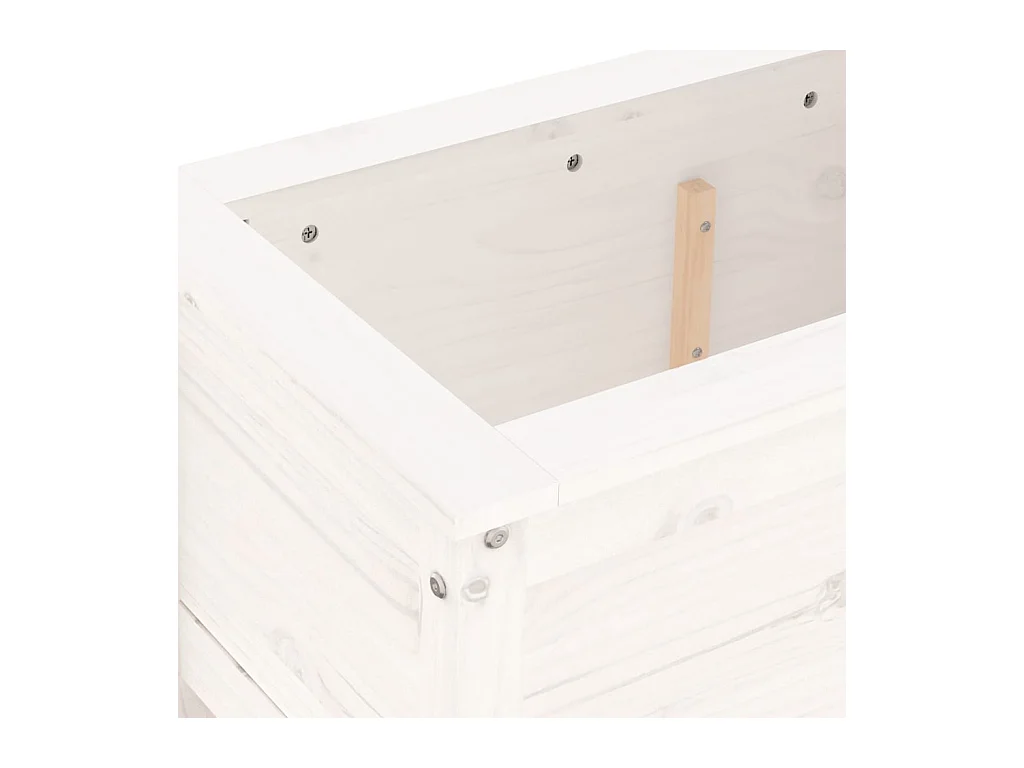 Jardinière bac lit surélevé bois blanche 82.5 x 40 x 39 cm 02_0037932
