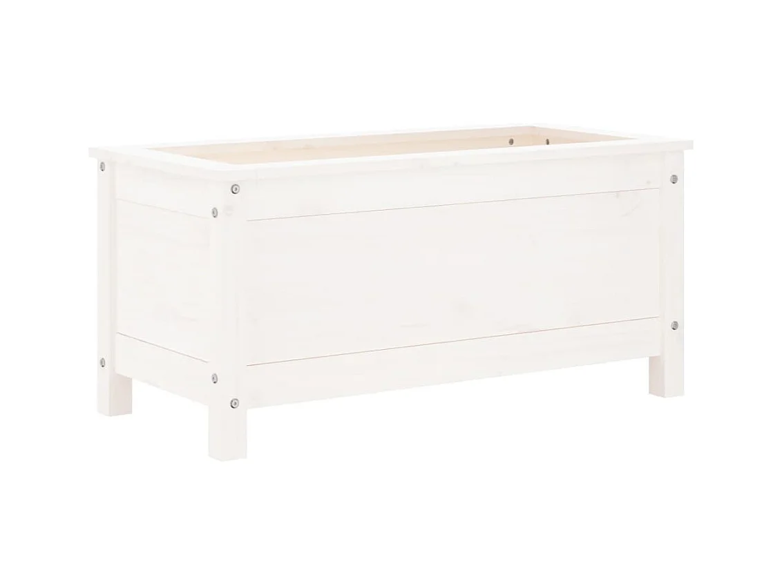 Jardinière bac lit surélevé bois blanche 82.5 x 40 x 39 cm 02_0037932