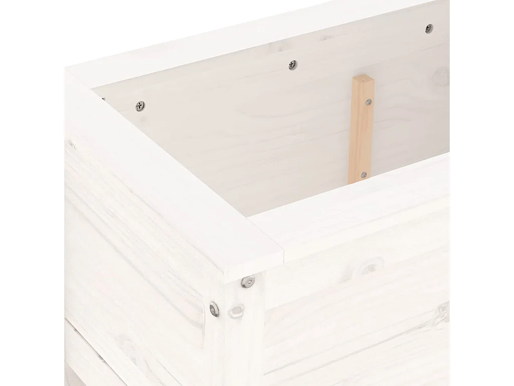 Jardinière bac lit surélevé bois blanche 82.5 x 40 x 39 cm 02_0037932
