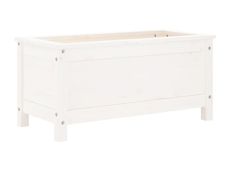 Macetero bancal elevado plantas flores terraza jardín 82,5 x 40 x 39 cm madera maciza de pino blanco 02_0037932