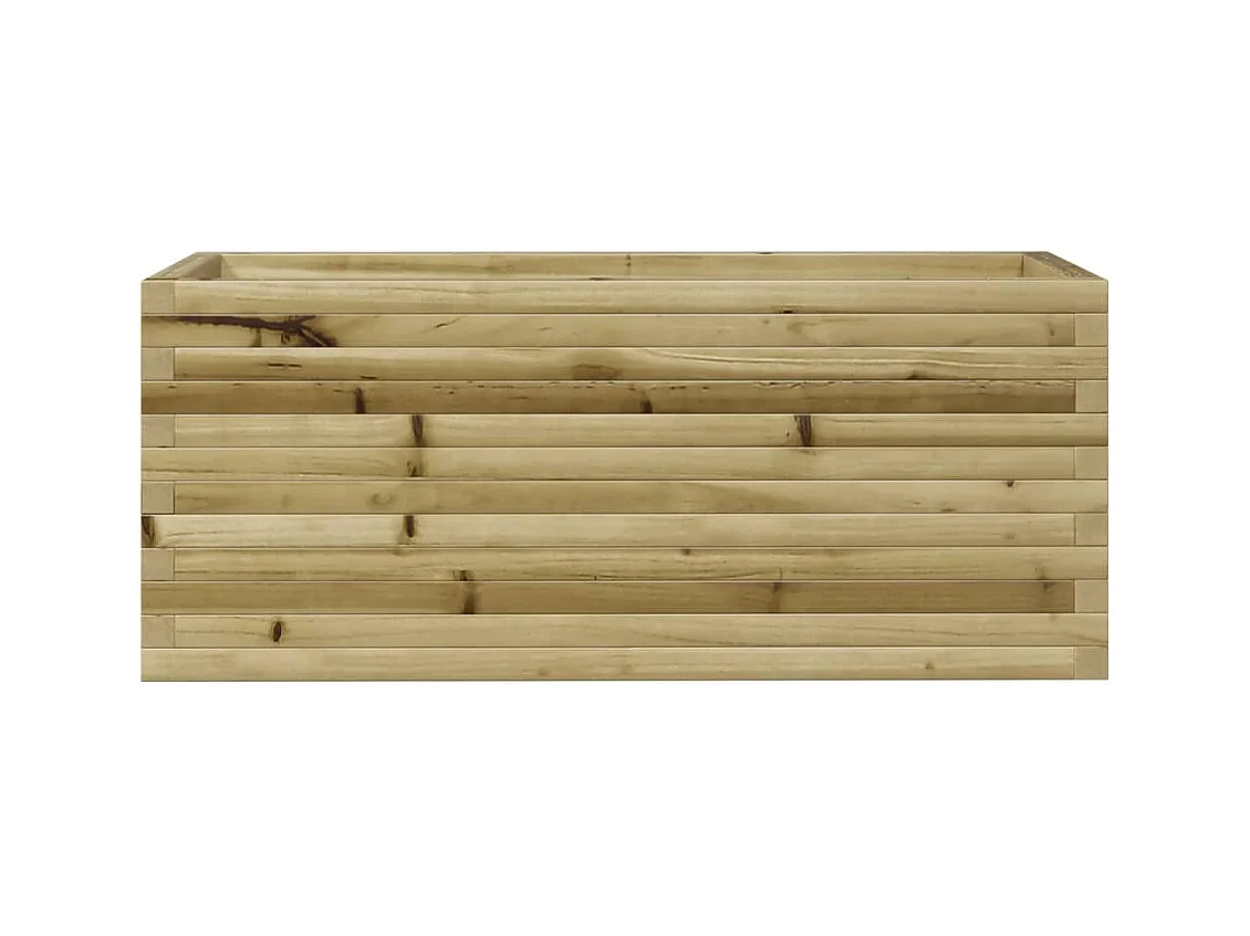Bandeja para plantar plantas com canteiro elevado flores terraço jardim 110 x 40 x 45,5 cm madeira de pinho impregnada marrom 02_0037332