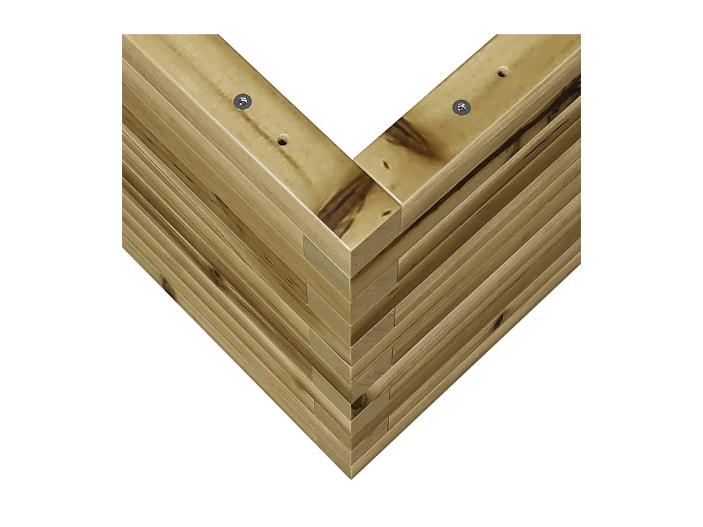 Bandeja para plantar plantas com canteiro elevado flores terraço jardim 110 x 40 x 45,5 cm madeira de pinho impregnada marrom 02_0037332