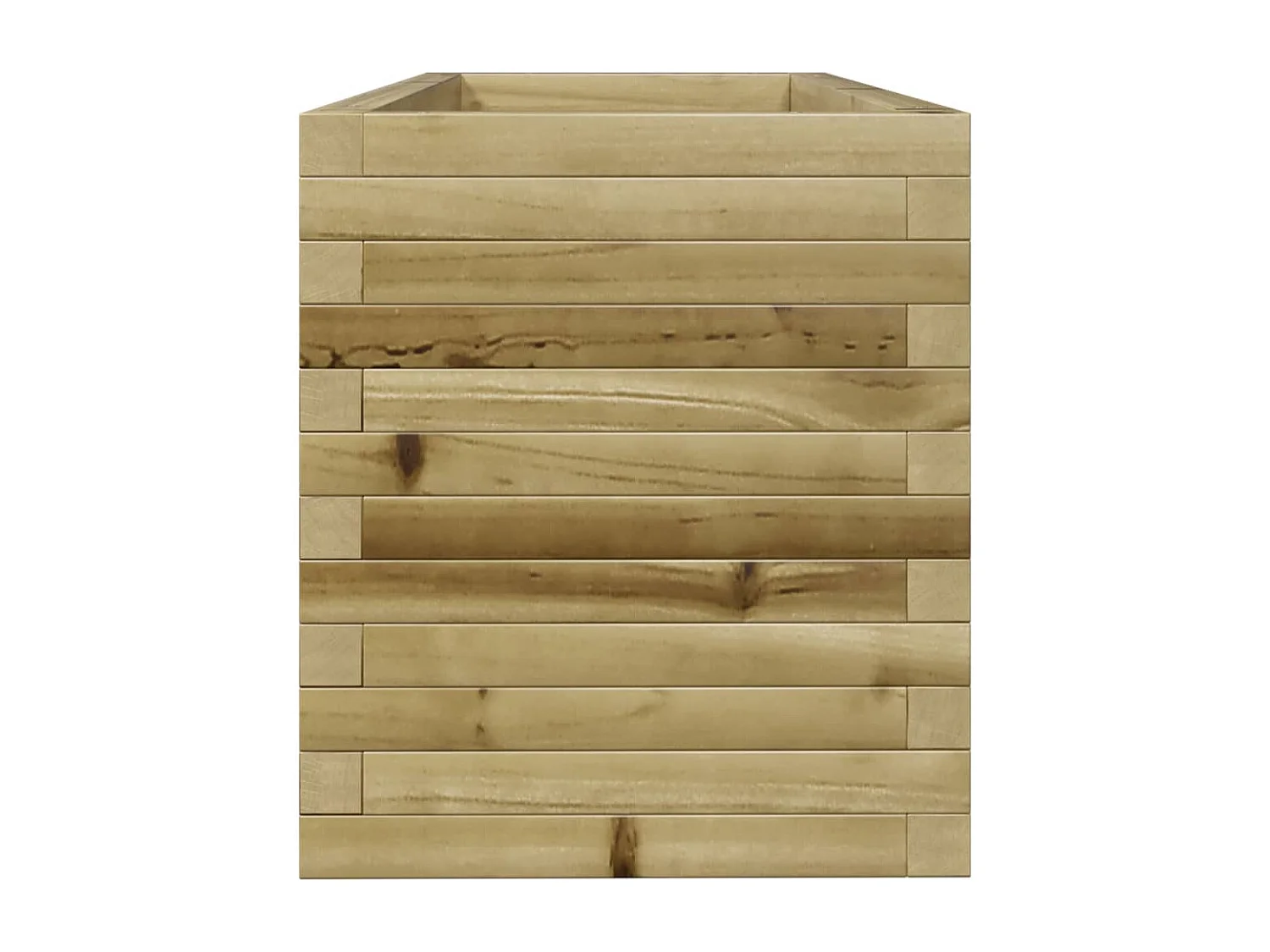 Macetero bancal elevado plantas flores terraza jardín 110 x 40 x 45,5 cm madera de pino impregnada marrón 02_0037332