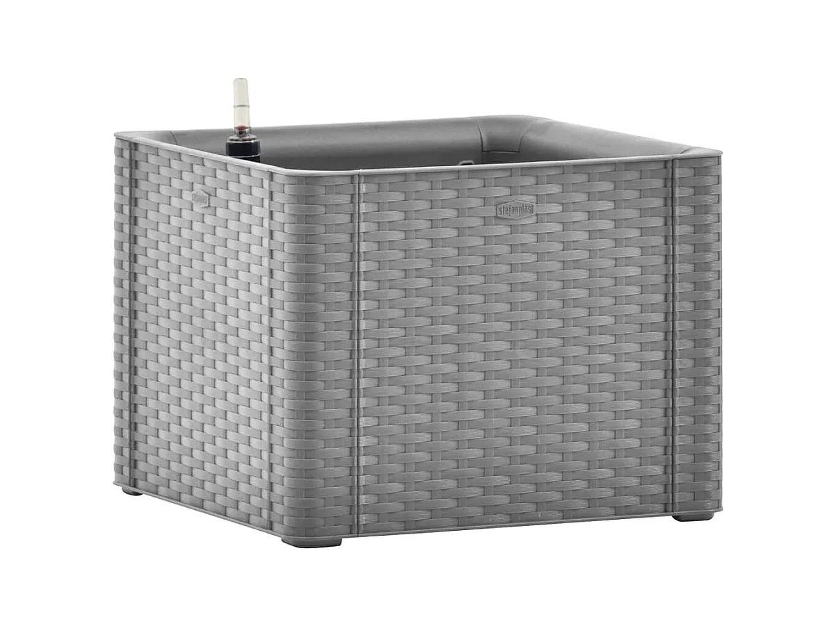 Jardinière bac lit surélevé grise 43 x 43 x 33 cm 02_0039770