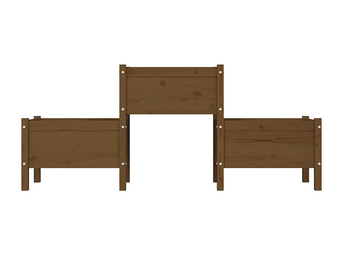 Vassoio per fioriera aiuola rialzata piante fiori terrazza giardino 178,5 x 44 x 75 cm legno massello di pino marrone 02_0037467