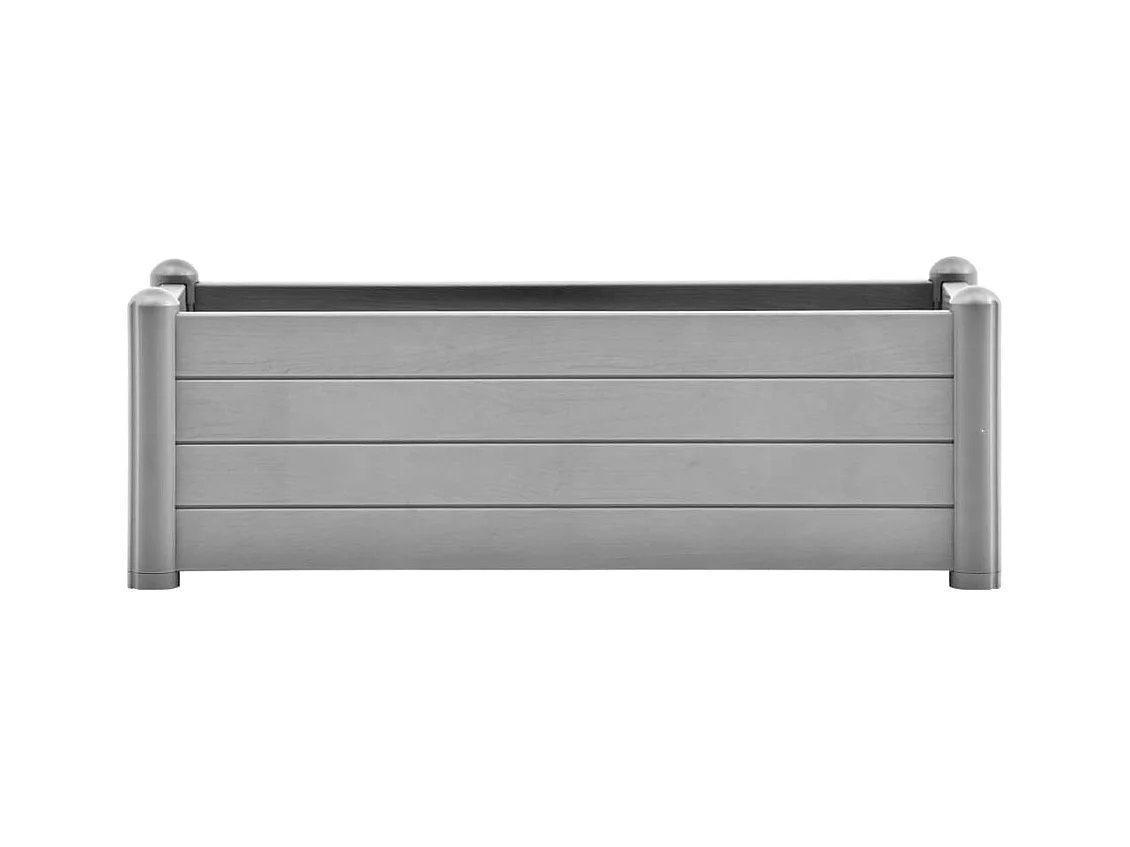 Jardinière bac lit surélevé grise 100 x 43 x 35 cm 02_0039854