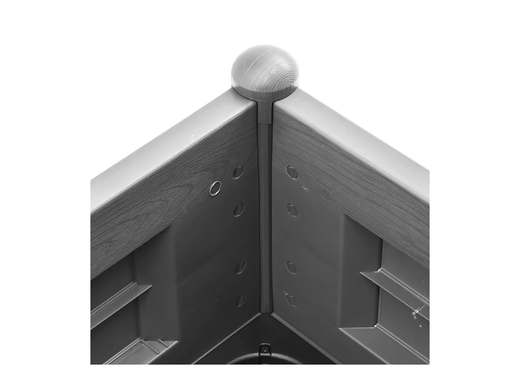 Jardinière bac lit surélevé grise 100 x 43 x 35 cm 02_0039854