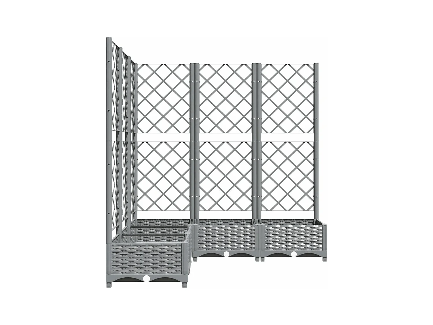 Jardinière bac lit surélevé grise 120 x 120 x 121.5 cm 02_0038340