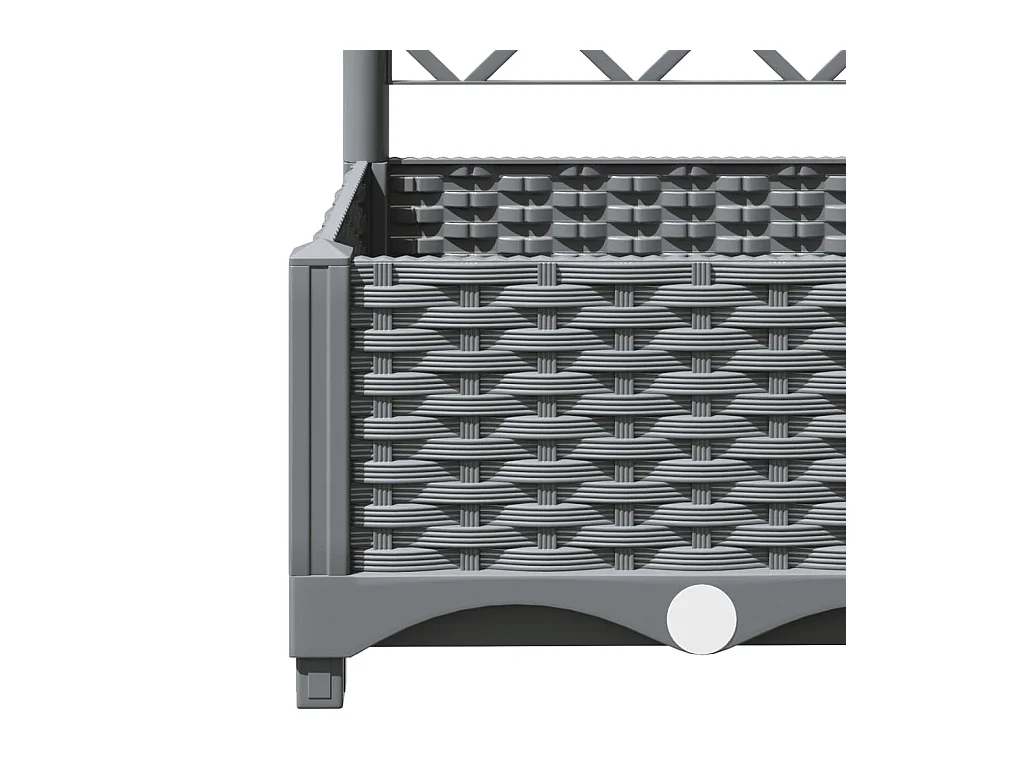 Jardinière bac lit surélevé grise 120 x 120 x 121.5 cm 02_0038340