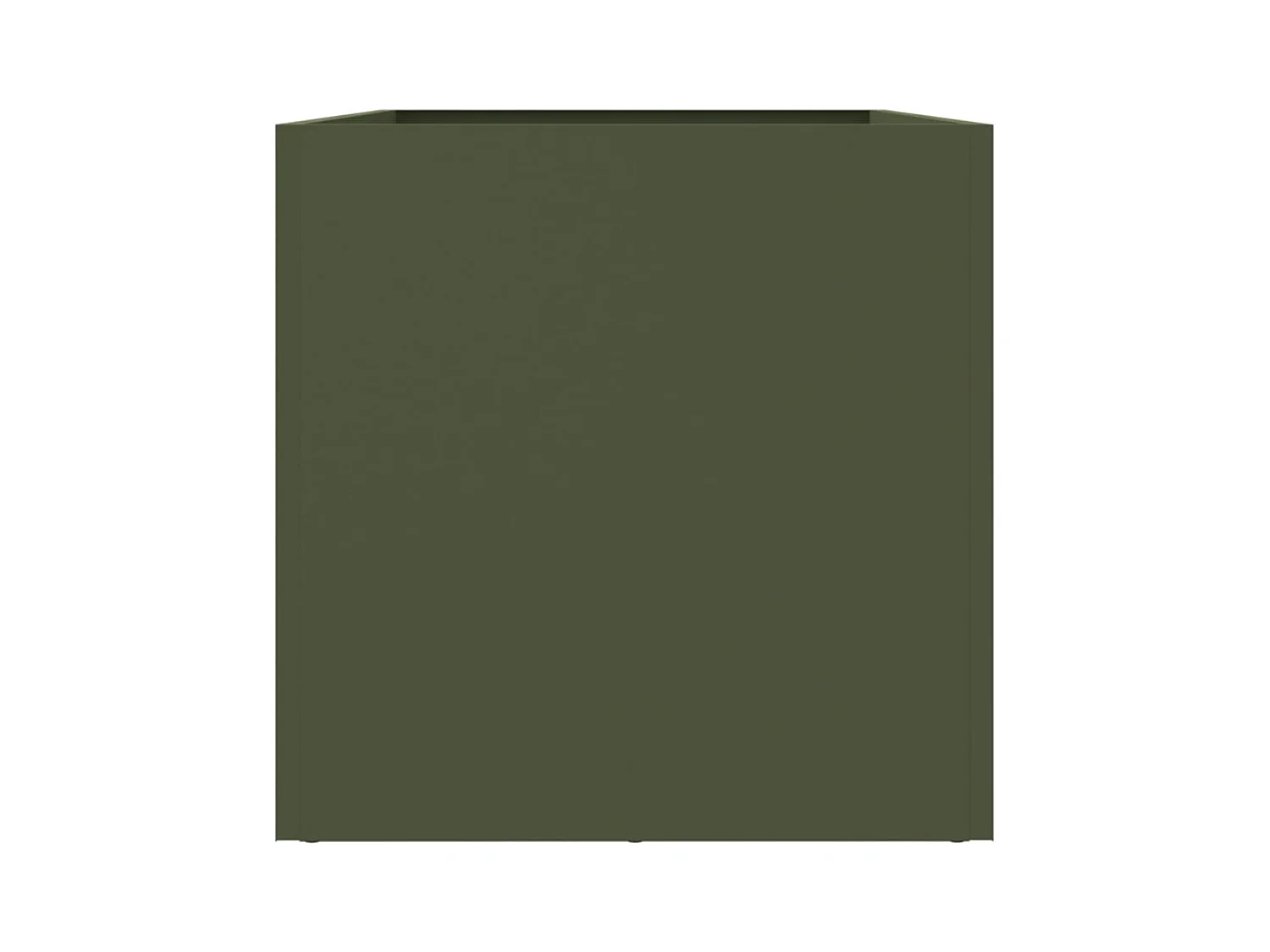 Vassoio per fioriera aiuola rialzata piante fiori terrazzo giardino olivo 62 x 30 x 29 cm verde acciaio 02_0038705