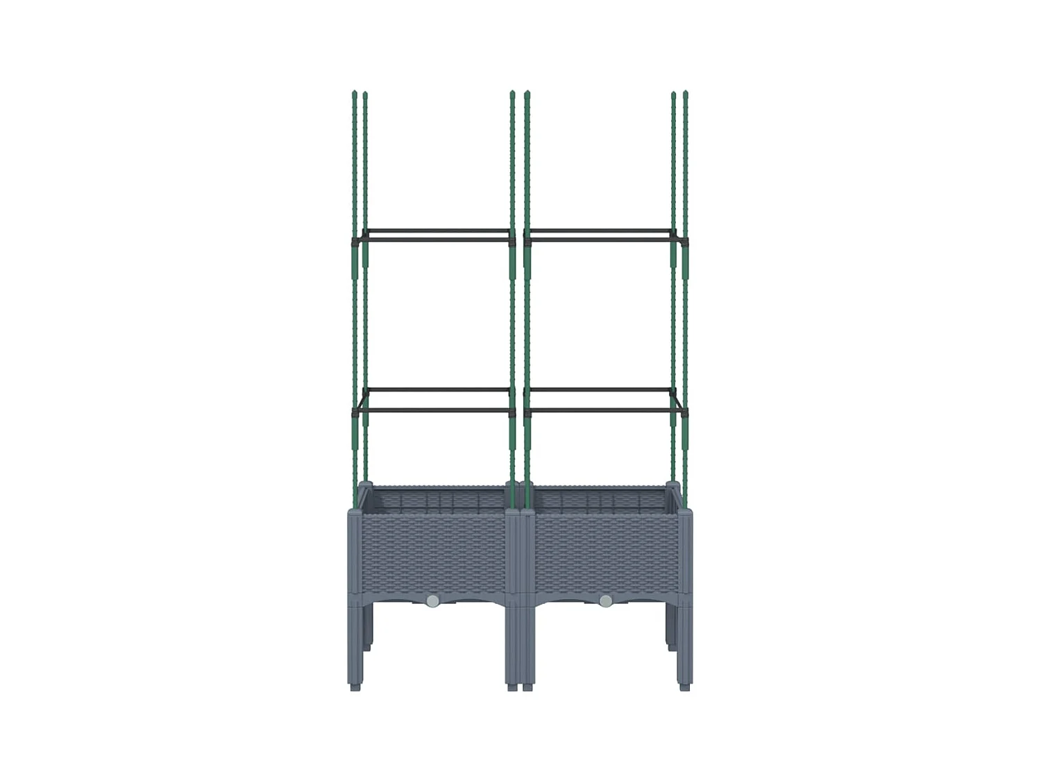 Jardinière bac lit surélevé grise 80 x 40 x 142 cm 02_0038314