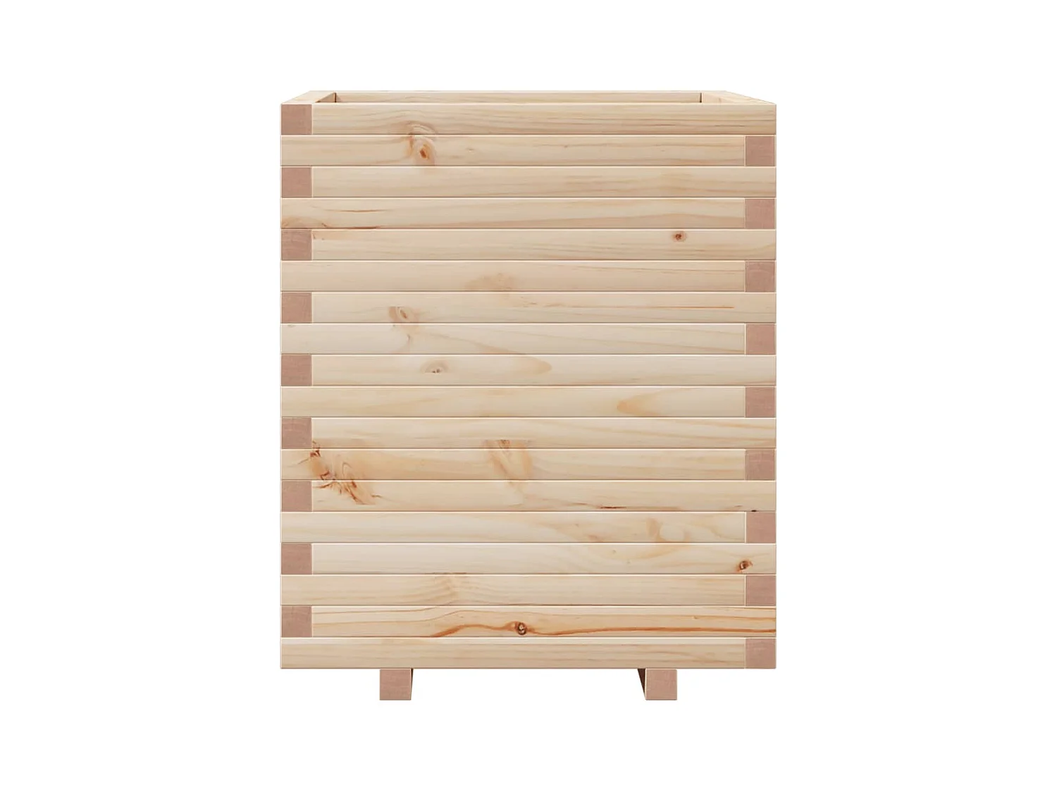 Macetero bancal elevado plantas flores terraza jardín 60 x 60 x 72 cm madera maciza de pino marrón 02_0037730