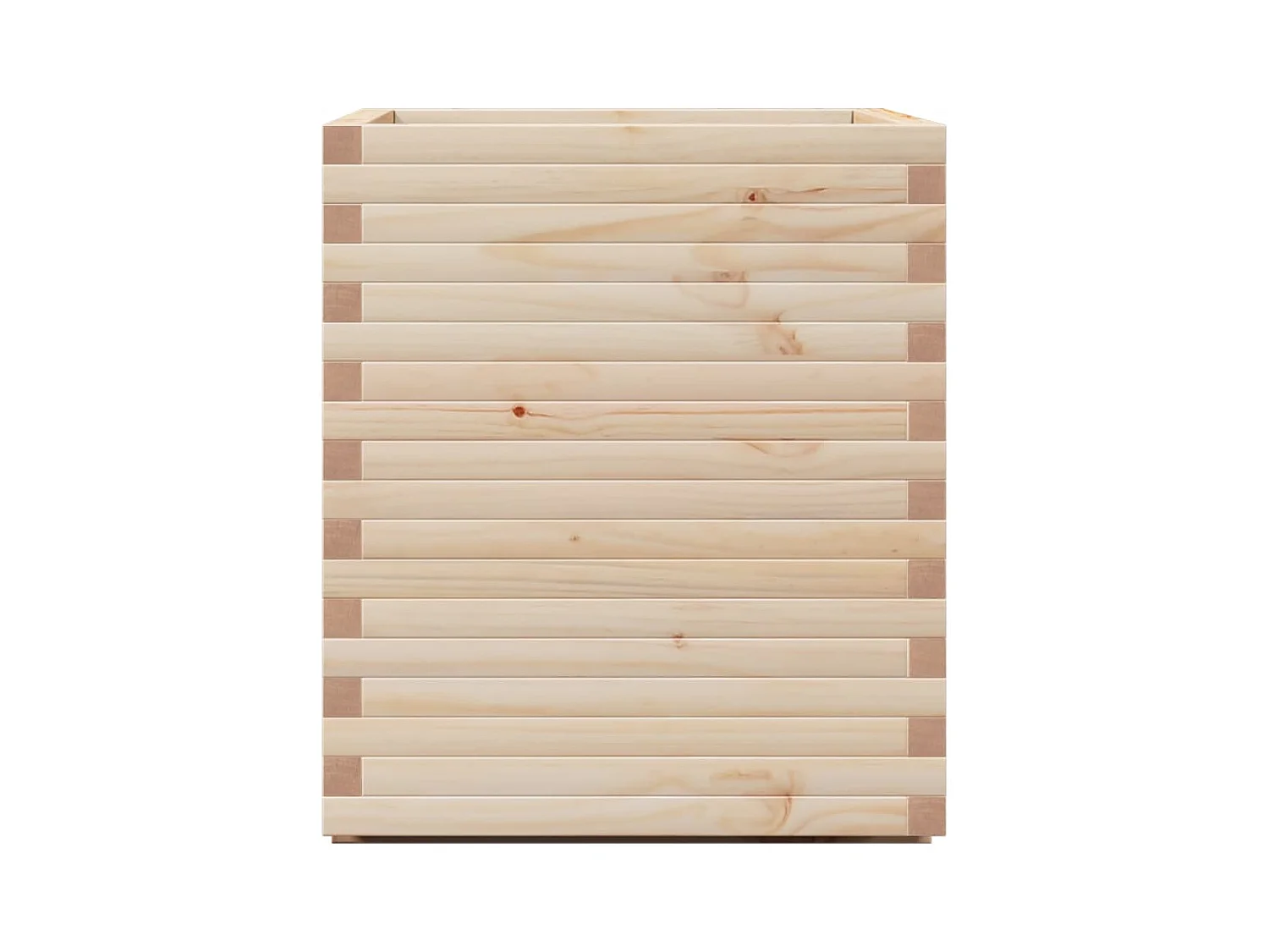 Macetero bancal elevado plantas flores terraza jardín 60 x 60 x 72 cm madera maciza de pino marrón 02_0037730