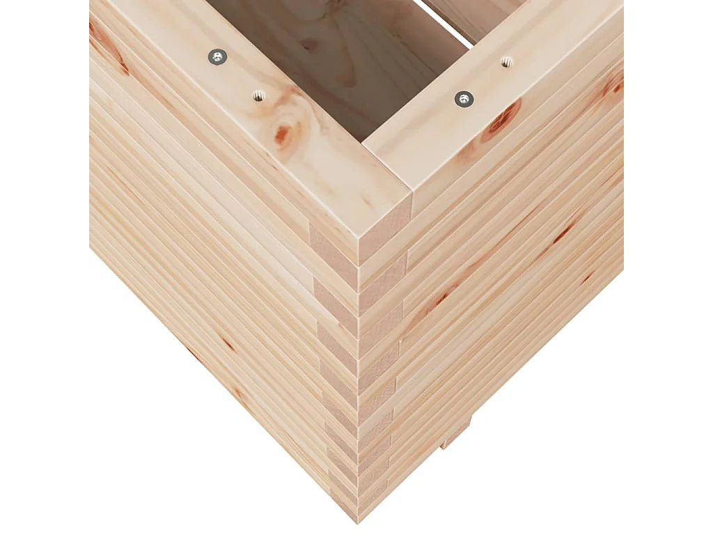 Vassoio per fioriera aiuola rialzata piante fiori terrazza giardino 60 x 60 x 72 cm legno di pino massiccio marrone 02_0037730