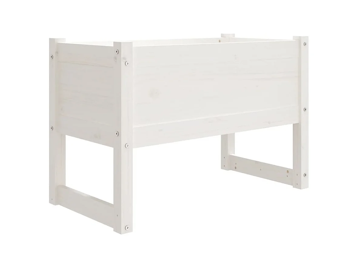 Jardinière bac lit surélevé bois blanche 78 x 40 x 52 cm 02_0037854